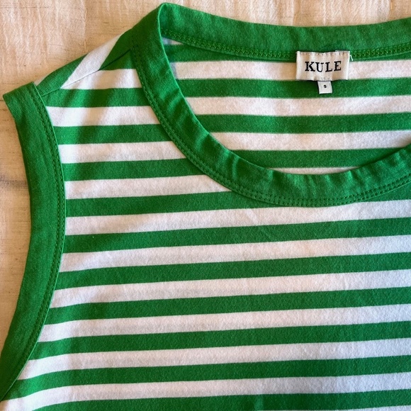 KULE The Tank Dress in Green Stripe | Size Small - Picture 1 of 8